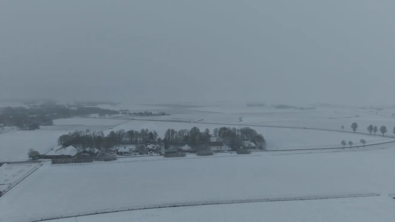 Noordoost-Groningen, vanochtend in de sneeuw - Jannes Wiersema