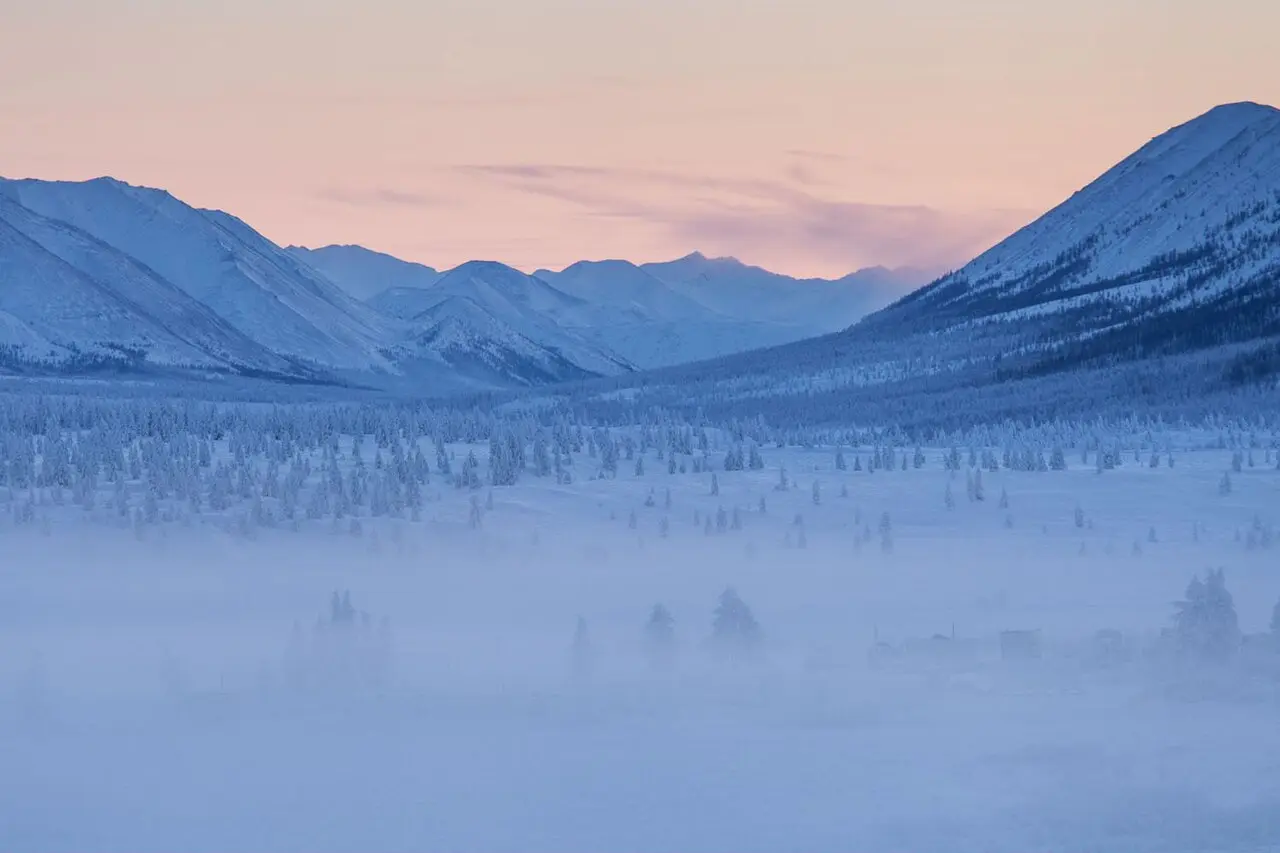 In Siberië, daar is het koud. Zoals hier in de buurt van Ojmjakon - Maarten Takens