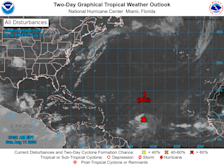 De buiencluster op de Oceaan die binnenkort een tropische depressie lijkt te worden - National Hurricane Center