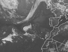 Tropische storm Fay, ten zuidwesten van de Azoren - Eumetsat