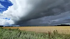 Een dikke bui boven het Groningse land - Jannes Wiersema