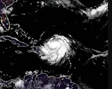Orkaan Erin vanochtend - NOAA
